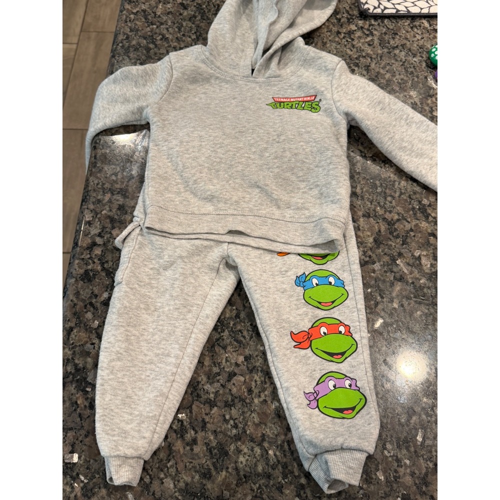 Nickelodeon TMNT Hoodie and Jogger Set Kids 18M Gray